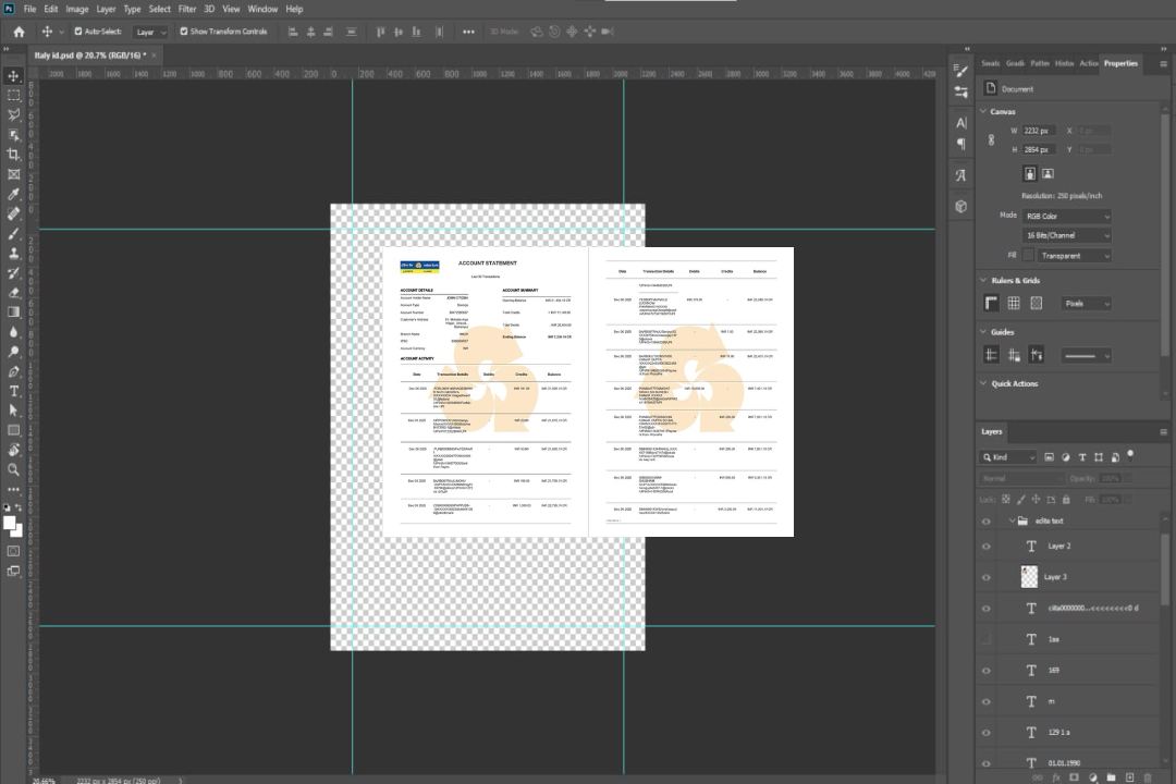 Relevé de compte de l'Indian Bank Allahabad Modèle Word et PDF, 2 pages template